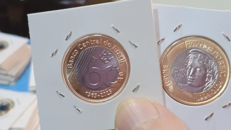 Moedas 30 Anos do Real e 60 Anos do BC